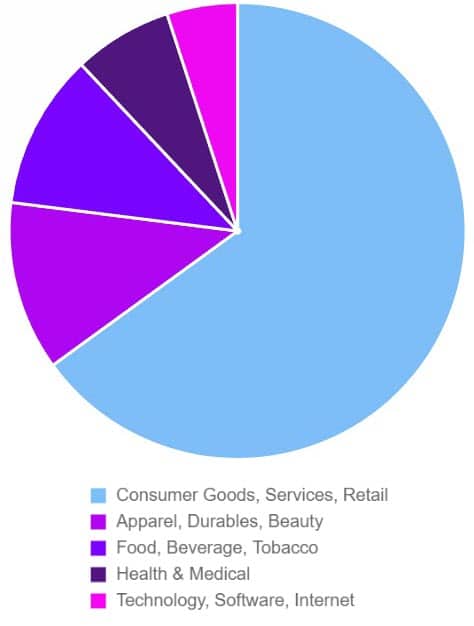 Industries Targeted in 2022 by ADA Lawsuits - Pie Chart