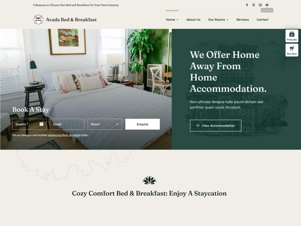 Bed And Breakfast Website