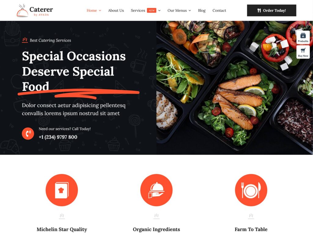 Caterer Website
