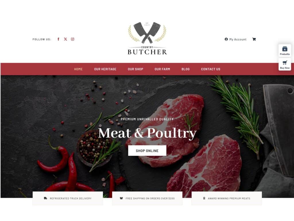 Country Butcher Website