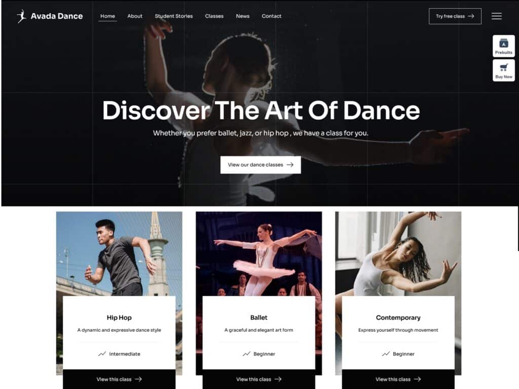 Dance Studio Website
