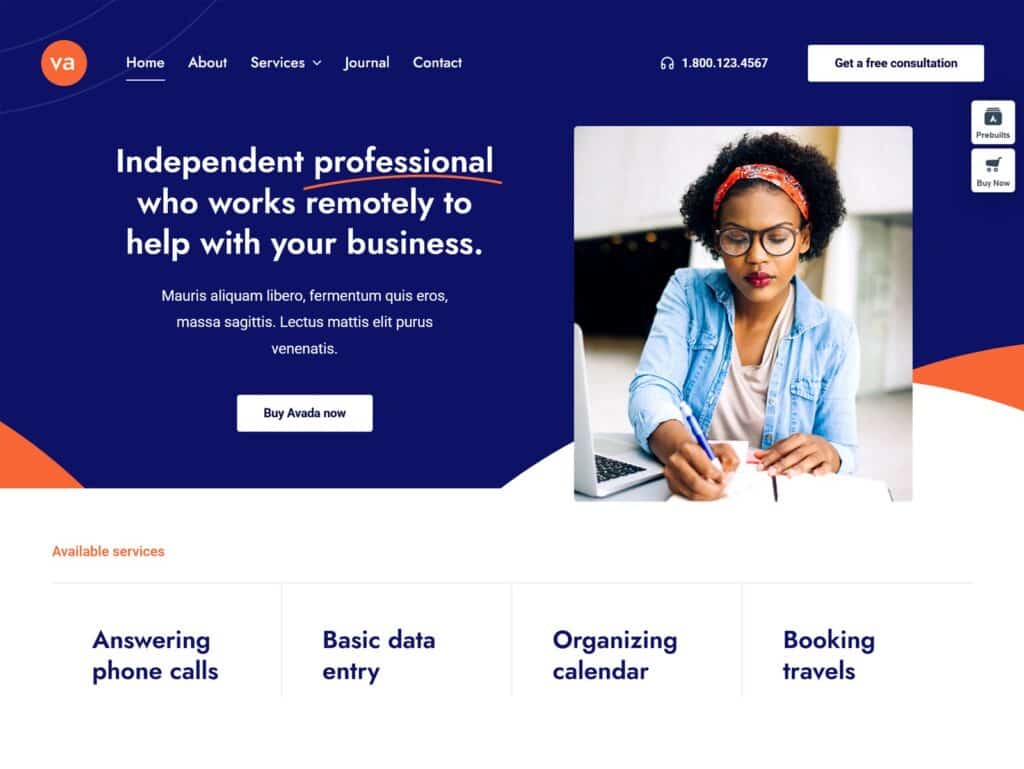 Virtual Assistant Website
