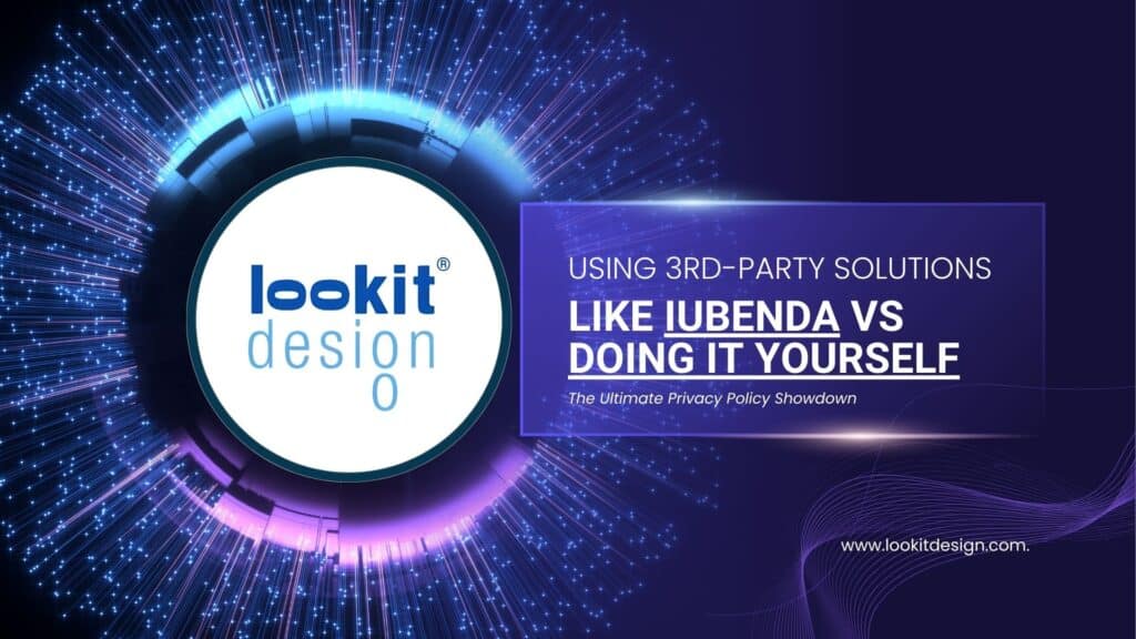 Blue and Purple Modern Using 3rd-Party Solutions like iubenda vs Doing It Yourself The Ultimate Privacy Policy Showdown Presentation