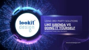 Blue and Purple Modern Using 3rd-Party Solutions like iubenda vs Doing It Yourself The Ultimate Privacy Policy Showdown Presentation