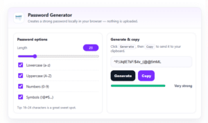 Introducing the Lookit Design Password Generator