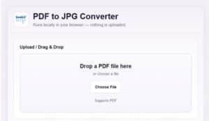 Convert PDF Pages Into Shareable JPG Images — Right in Your Browser