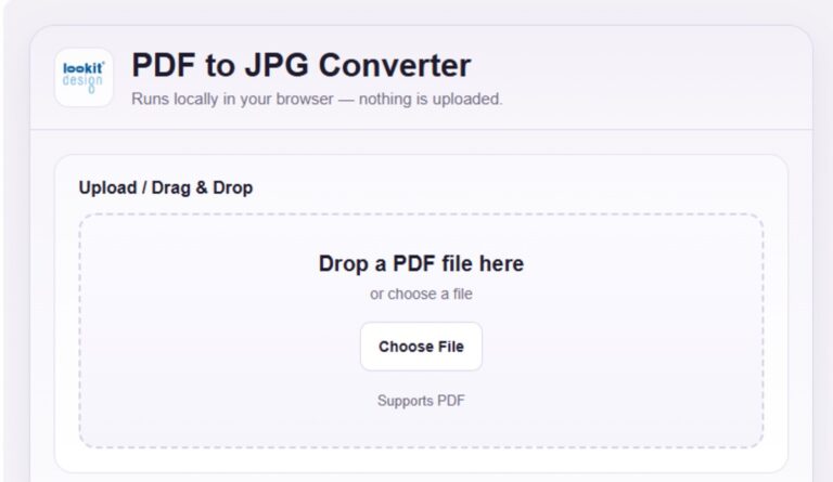 Convert PDF Pages Into Shareable JPG Images — Right in Your Browser